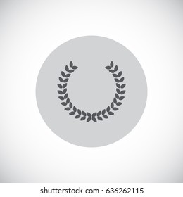 Winner wreath Icon Vector. 
