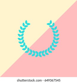 Winner wreath Icon Vector. 