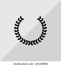 Winner wreath Icon Vector. 