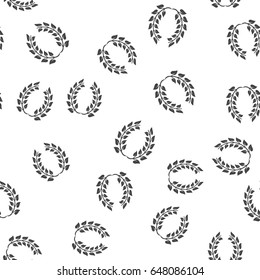 Winner wreath seamless pattern. Vector illustration for backgrounds
