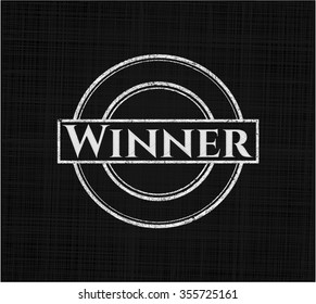 Winner written on a chalkboard