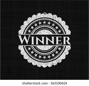 Winner written on a chalkboard