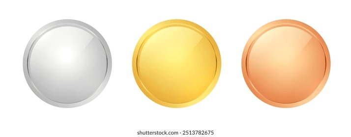 Vencedor de prêmios de bronze de prata de ouro. Selos de vitória vazios.