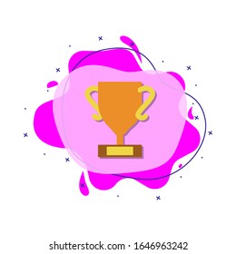 Icono coloreado de la copa del ganador. Sencillos iconos del vector de color de la educación para ui y ux, sitio web o aplicación móvil