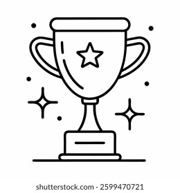 Winner's Cup, a continuous line icon