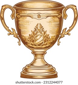 Tasse des Gewinners. goldene Tasse. gewinnen 