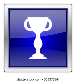 Winners cup icon. Internet button on white background. EPS10 vector.