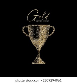 Winner's Cup. Minimal glod effect sumbol. Luxury design