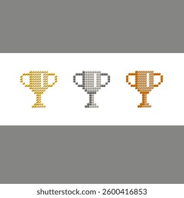  Winner's Cup. Pixel art set.