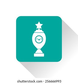 Winner's cup and ribbon - Vector icon isolated