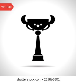 Winner's cup with stars - Vector icon isolated