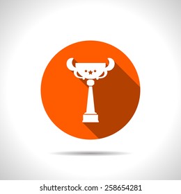 Winner's cup with stars - Vector icon isolated