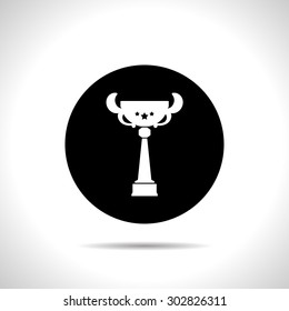 Winner's cup with stars - Vector icon isolated