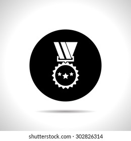Winner's cup with stars - Vector icon isolated