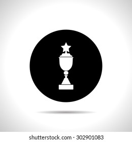 Winner's cup with stars - Vector icon isolated