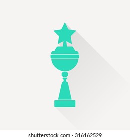 Winner's cup with stars - Vector icon