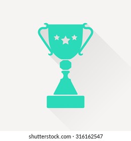 Winner's cup with stars - Vector icon