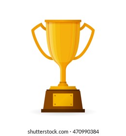Winners goblet isolated on white in flat style