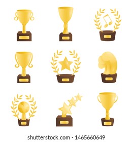 Winners golden cup. Vector illustration eps 10.