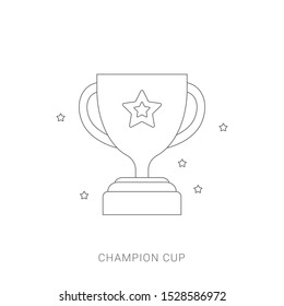 Winners golden cup. Vector illustration