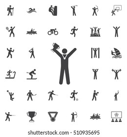 Winners Icon on the white background - Vector illustration. Sport icons universal set for web and mobile