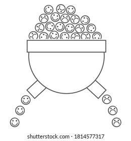 winners and looses funnel - illustration of political polarization 