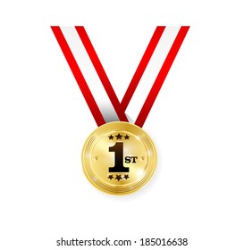Winner's medal. Vector eps 10