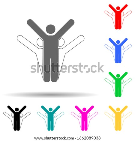winners multi color style icon. Simple glyph, flat vector of sucsess and awards icons for ui and ux, website or mobile application