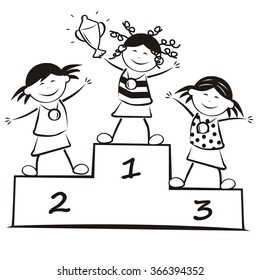 Winners on the podium