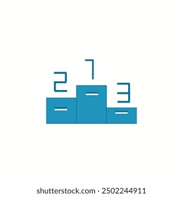 Winners Podium Flat Vector Icon Vector