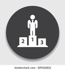 Winners podium icon. winners Awarding button