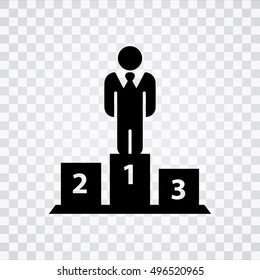 Winners podium icon. winners Awarding button