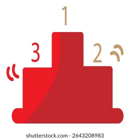 Winners podium icon displaying three-tiered platforms labeled 1, 2, and 3 for ranking top competitors.