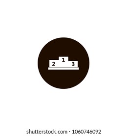Winners podium icon. flat design
