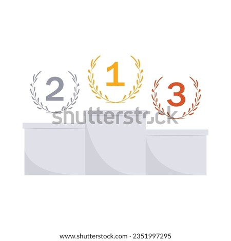 Winners Podium Icon Vector Design.