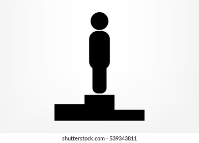 winners podium icon vector illustration eps10. Isolated badge for website or app - stock infographics