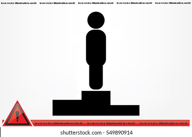 winners podium icon vector illustration eps10. Isolated badge for website or app - stock infographics