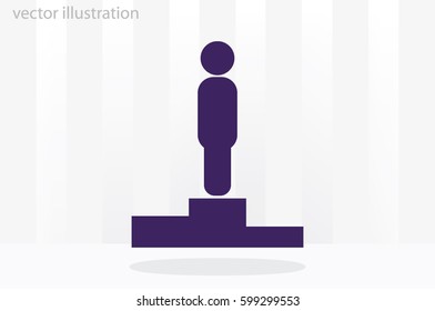 winners podium icon vector illustration eps10. Isolated badge for website or app - stock infographics - Powered by Shutterstock - Get 15% off with code: PIKWIZARD15