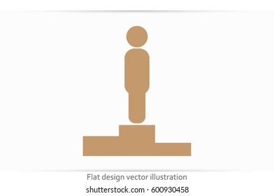 winners podium icon vector illustration eps10. Isolated badge for website or app - stock infographics