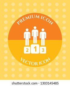 Winners Podium Icon for Web. Application, Software & Graphic Design.