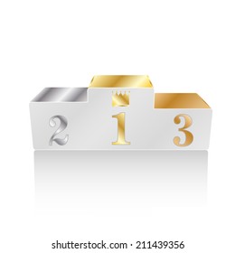Winners podium isolated on white background, vector illustration