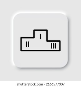 Winners podium simple icon vector. Flat design. Neumorphism design.ai