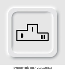 Winners podium simple icon vector. Flat design. Neumorphism design.ai