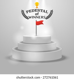 winner's podium vector background