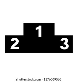 Winners podium vector icon flat design on white background,esp10