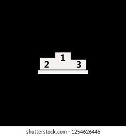 Winners podium vector icon. flat Winners podium design. Winners podium illustration for graphic 