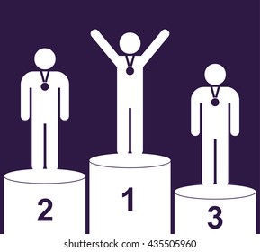 The winners podium . Vector illustration