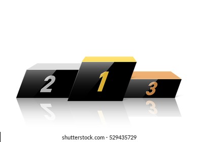 Winners podium vector illustration