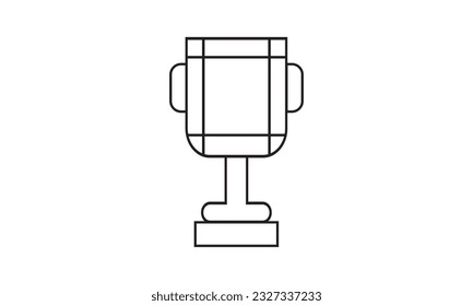 Winner's prize, sports award, success concept vector illustration, stencil icon