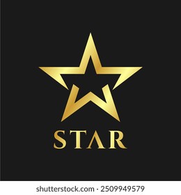 O logotipo da estrela de ouro do troféu do vencedor